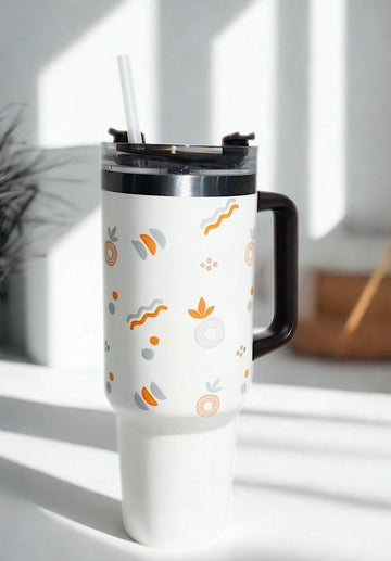 Stainless Steel Tumbler - white ( fancy )
