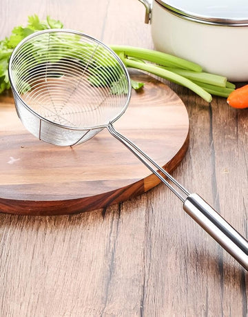 Deep Fry strainer kitchen sifter for draining and filtering and frying