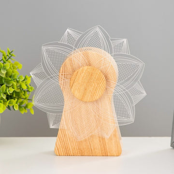 Touch-sensitive lamp "Flower" LED rotating