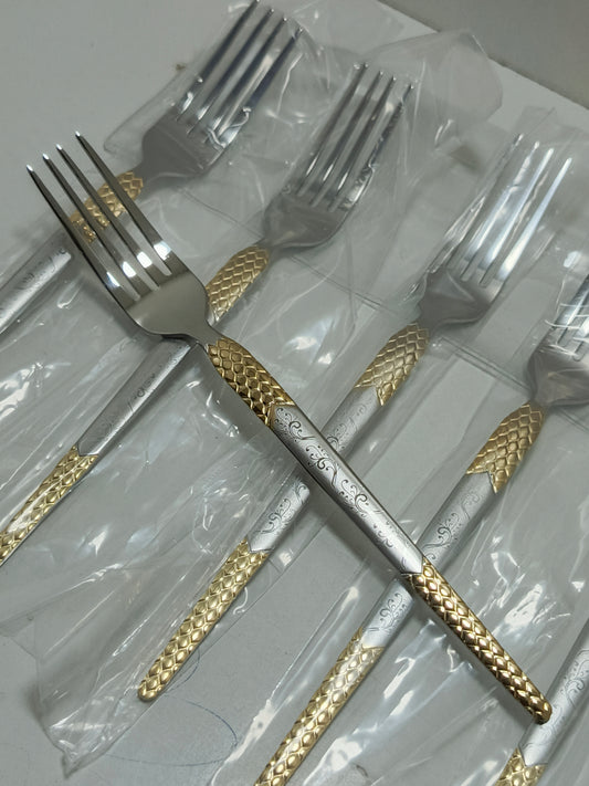 Small 6pcs Set Silver Fork set - S4