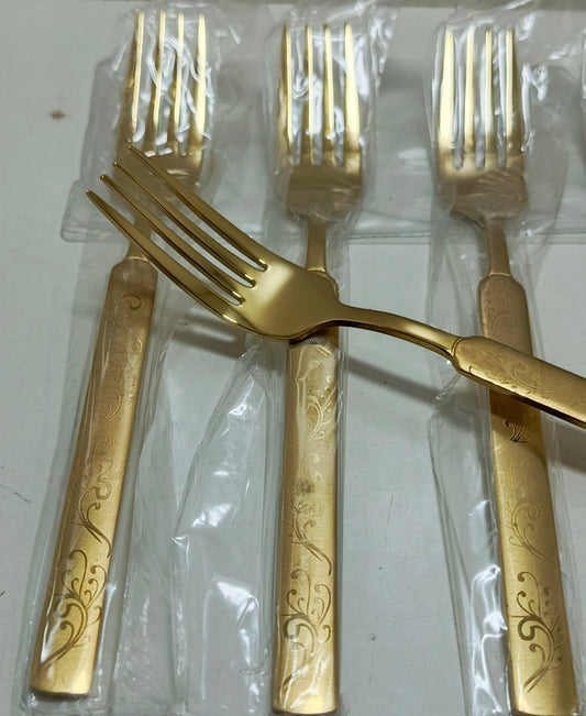 Small 6pcs Set Golden Fork set - G2