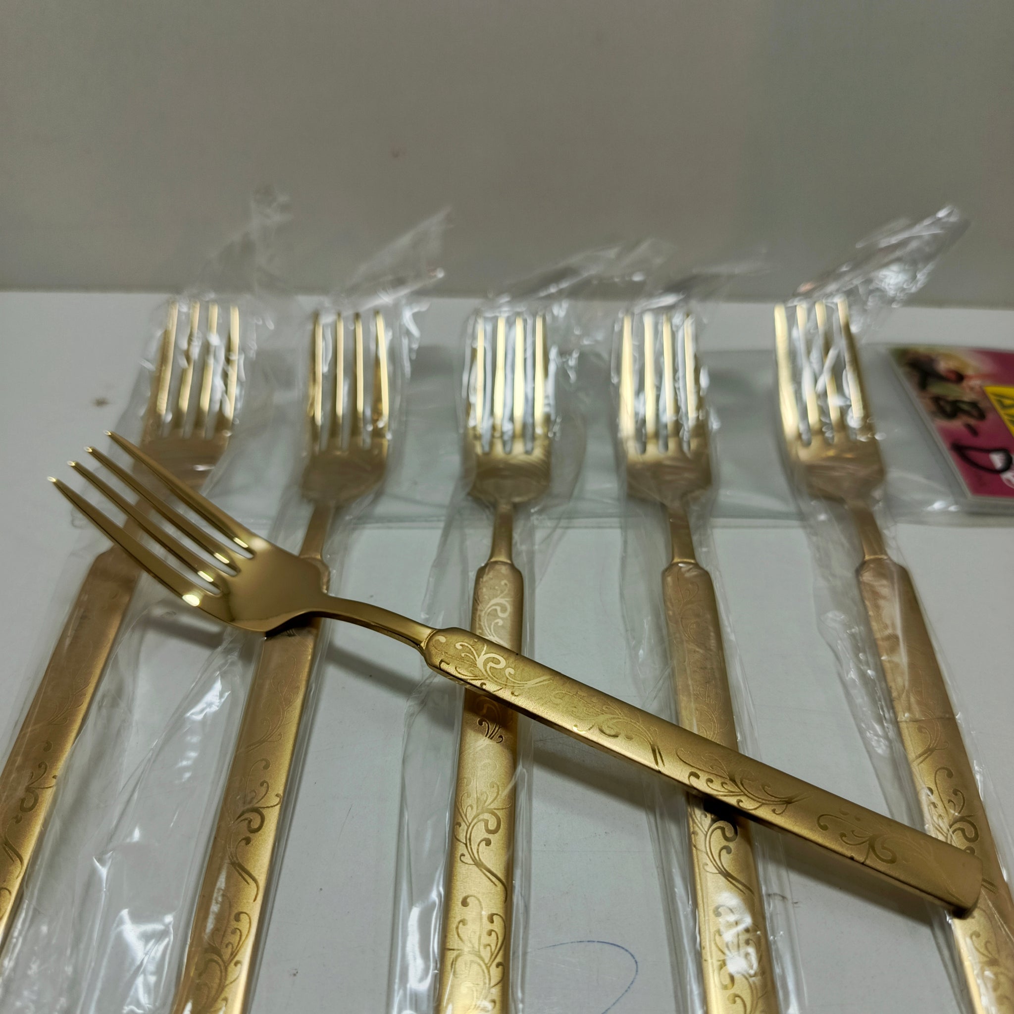 Small 6pcs Set Golden Fork set - G2