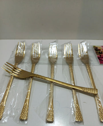 6pcs Set Golden Fork set - G3