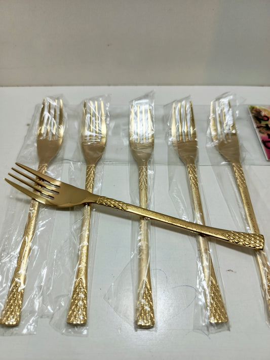 6pcs Set Golden Fork set - G3