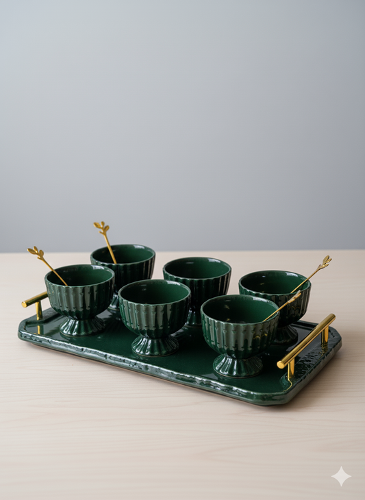 Dessert Bowls Round Solid Ice Cream Bowl Classic Serving Bowls , Tableware Set of 6