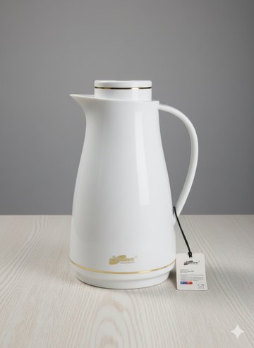 Luxury Tea Flask – 1L with Elegant White Finish