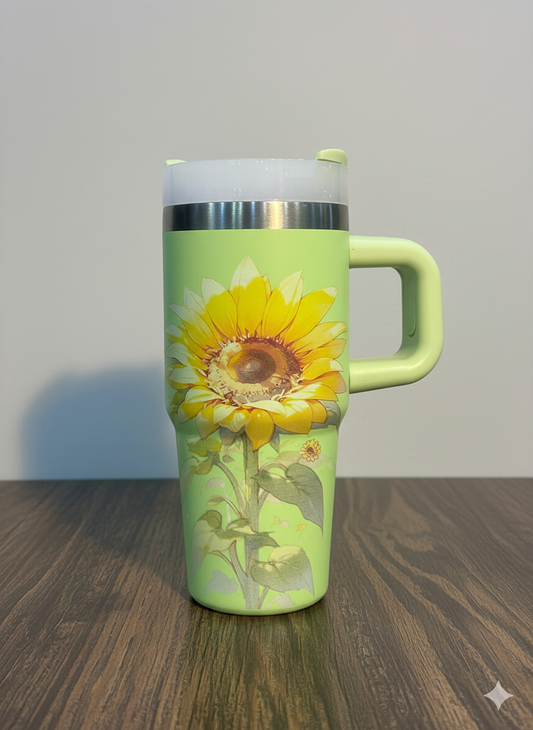 Mini Tumbler Printed  With Handle, Stainless Steel Mini Quencher, Insulated Car Mug