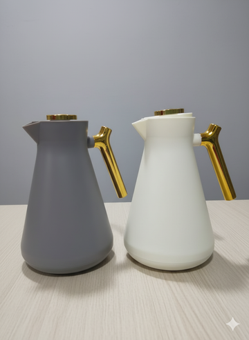 Luxury Golden Vacuum Flask Tea And Coffee Pot 1Liter Thermos