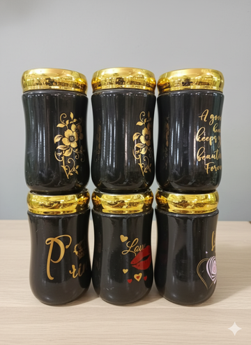 Black Ceramic Tea and Coffee Cup Mirror Cover Mug Creative Design Cup With Golden Lid Tea Cup 450 ML