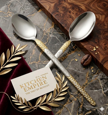 Ayd Cutlury Set Silver & Golden Spoon set - S2
