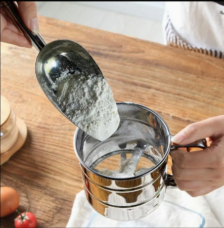 Flour Sugar Icing Mesh Sifter Shaker Baking Kitchen Tool Stainless Steel