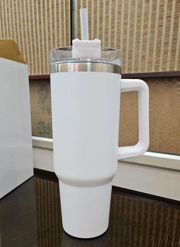 Stainless Steel Tumbler  - white