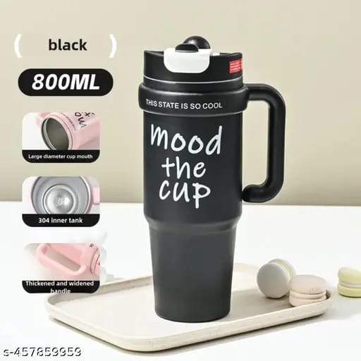 Stainless Steel Tumbler - Black ( fancy )
