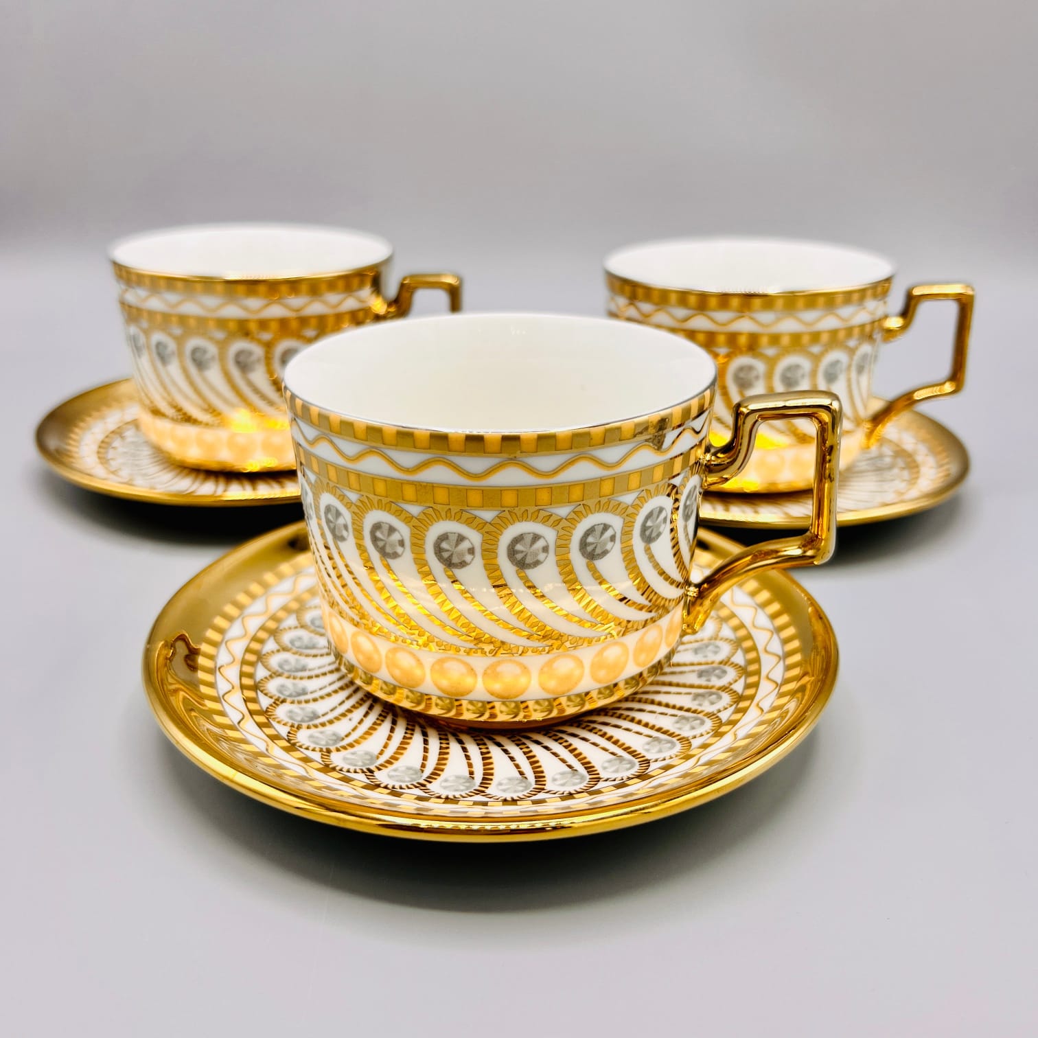 Golden Cup & Saucers