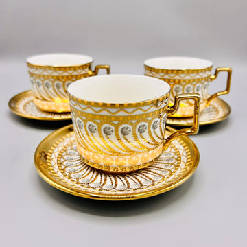 Golden Cup & Saucers