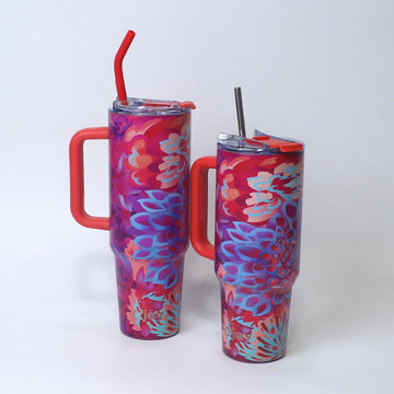 O’jay Floral Burst Tumbler – 50oz |1500ml Insulated Stainless Steel | Leak-Proof - 218