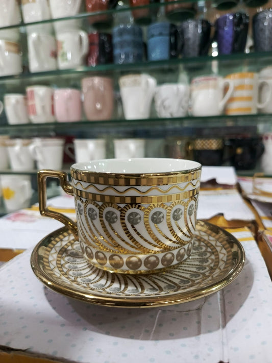 Golden Cup & Saucers