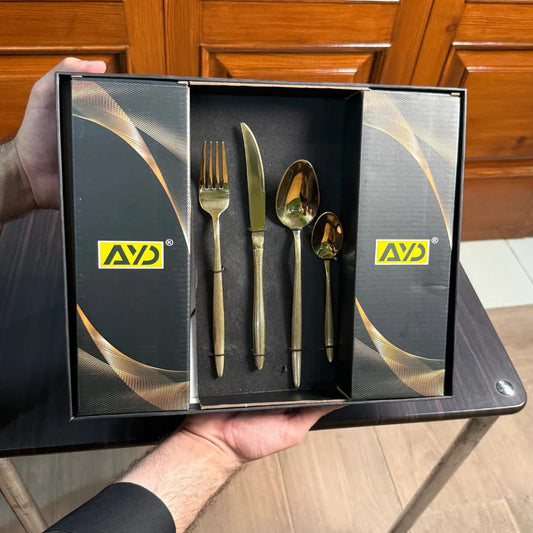 Luxury Premium Golden Cutlery Set - 24 set Cutlery