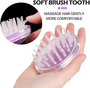 Bath Brush Hair Scalp Massager Brush With Soft Silicone Bristles