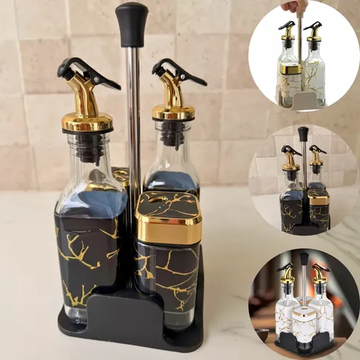 Oil Bottle and Salt Shaker Set (5-Piece Set)