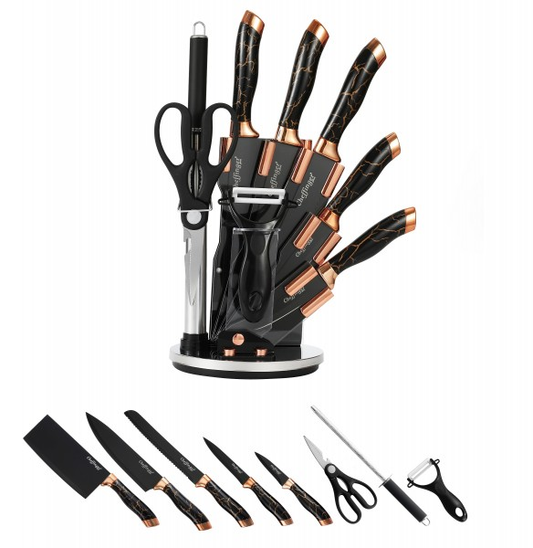 Marble Handle Non Stick Stailness Steel Chef Knives Set Cooking Tool