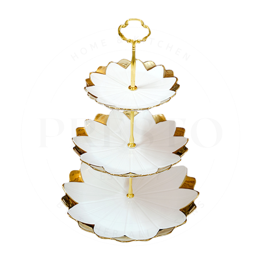 3 -Tier Stand Ceramic Cake and Pastry Stand