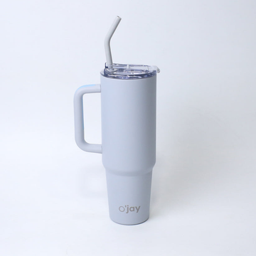 Frost White Tumbler – Stainless Steel - 1200 ml | Leak-Proof | OJAY