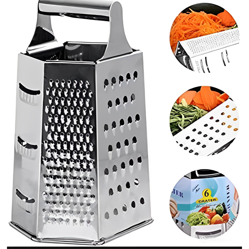 Friendly Multi-Purpose 6-Sided Stainless Steel Grater