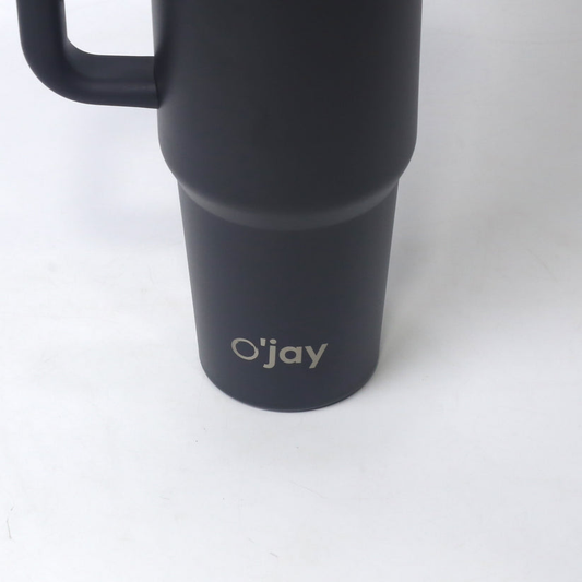 O’jay Matte Black Tumbler | Leak-Proof Stainless Steel