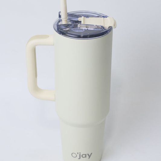 O’jay Ivory White Tumbler| Stainless Steel | Leak-Proof / 1500ml