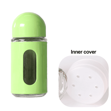 Glass Salt and Pepper Shakers with Round cap