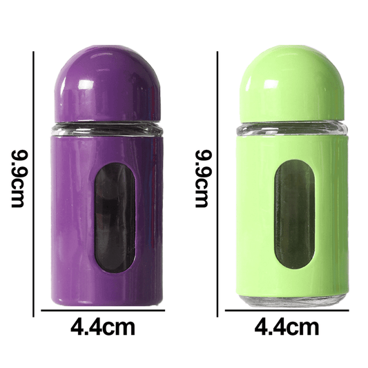 Glass Salt and Pepper Shakers with Round cap