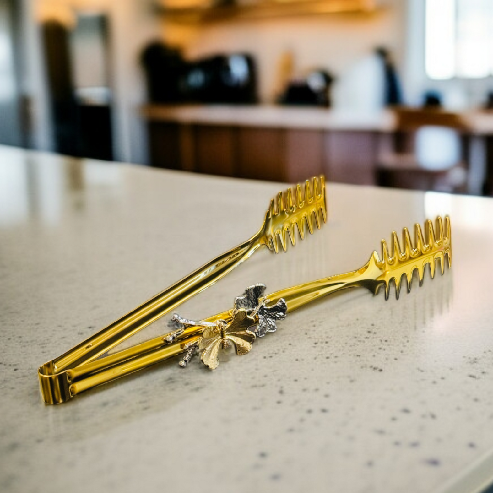 Butterfly Design Golden Tong-D2