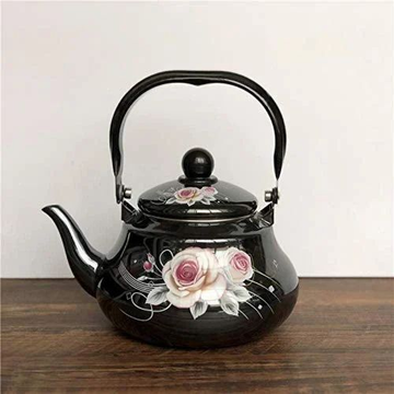Black Enamel Coated Tamchini Kettle 2L