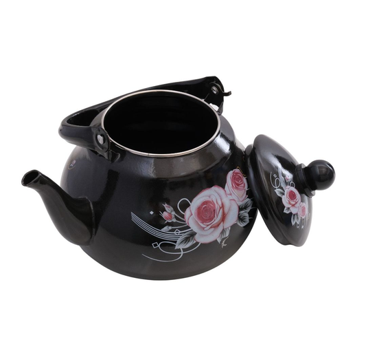 Black Enamel Coated Tamchini Kettle 2L