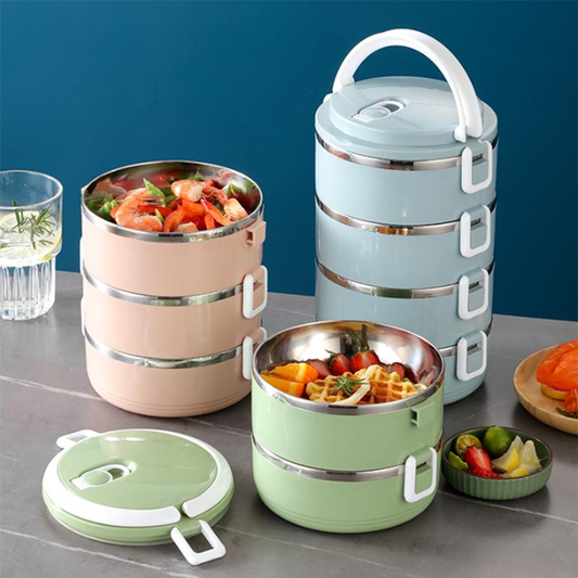 Stackable Lunch Box – 1- 2 - 3 - 4 Layers | Vacuum Insulated Food Container