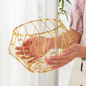 Kitchen Multi-Purpose Wire Basket Folding Stainless Steel Basket