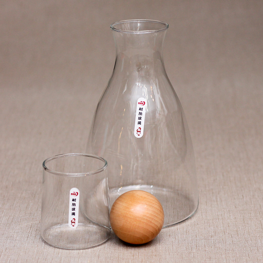 Wooden Ball Imported Glass Water Set