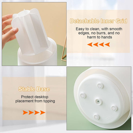 Make Up Organiser Rotating Brush Holder Cosmetic Organiser Makeup Brush Storage with Lid