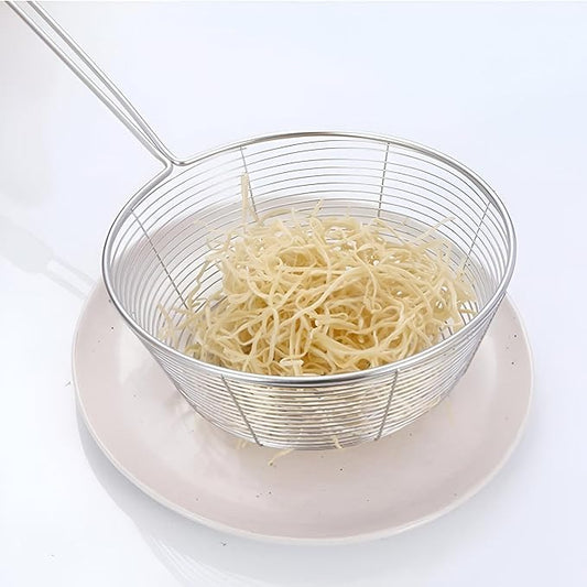 Deep Fry strainer kitchen sifter for draining and filtering and frying