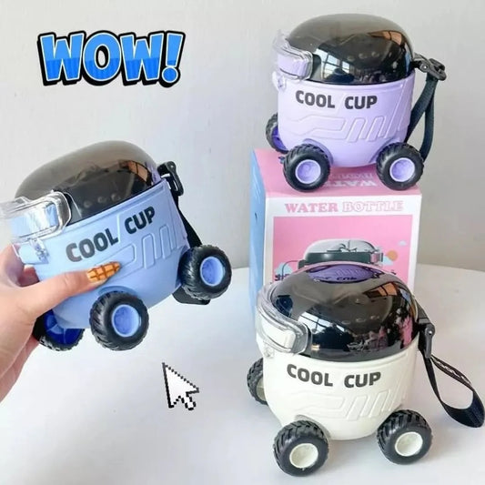 Car Bus Water Bottle 550ml for School Kids