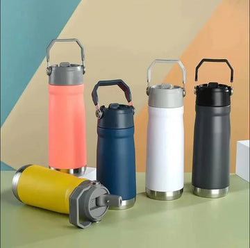 Flip Straw Vacuum Flask Stainless Steel – Water Bottle 650 ML