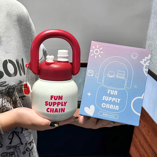 Large Capacity High-Value Children's Summer Vacuum Flask Thermos Portable