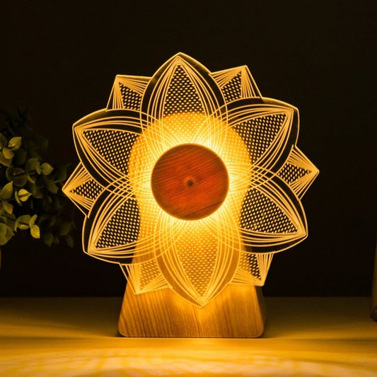 Touch-sensitive lamp "Flower" LED rotating