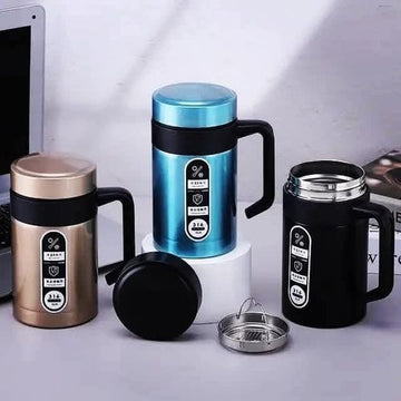 Office Thermos Cup Stainless Steel Tea Coffee Mug With Handle Water - 500m