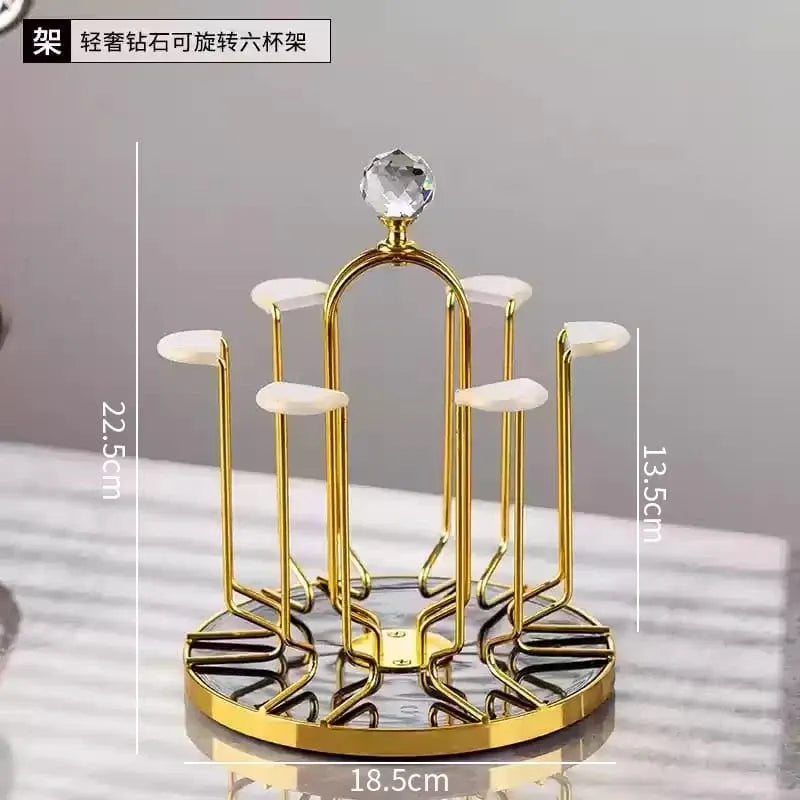 Kitchen Rotating Tableware Drainer Water Cup Rack