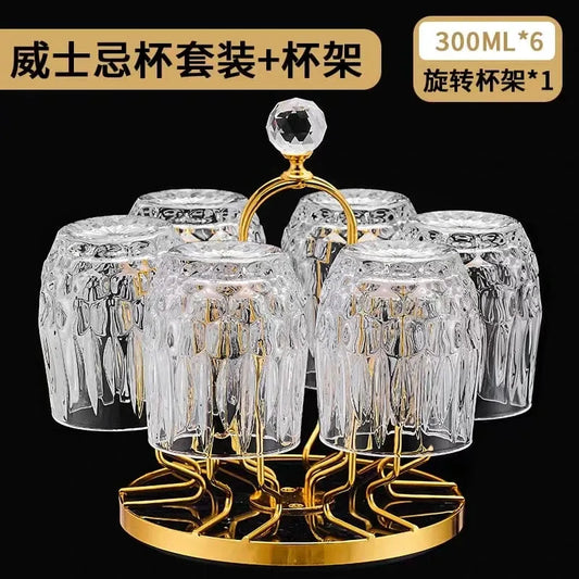 Kitchen Rotating Tableware Drainer Water Cup Rack