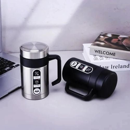 Office Thermos Cup Stainless Steel Tea Coffee Mug With Handle Water - 500m