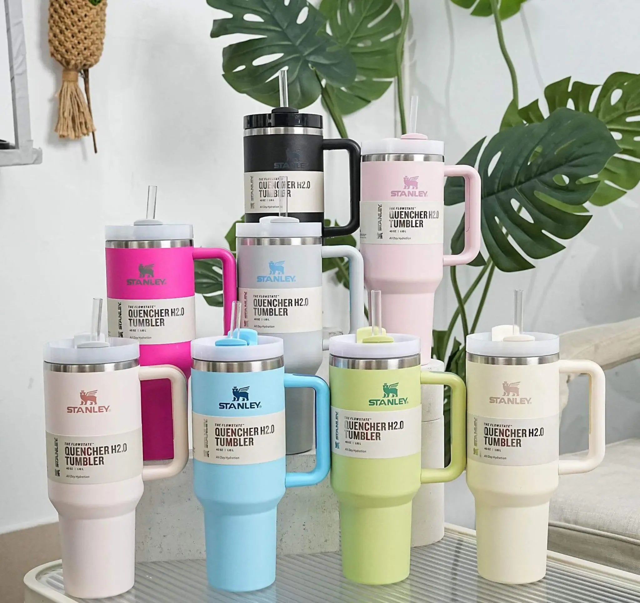 Stanley Plain Quencher Tumbler | 40 OZ | Tumbler With Handle 40cs