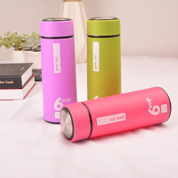 450ml - Portable Glass Water Bottle Leak-proof  with Silicone Protective Sleeve